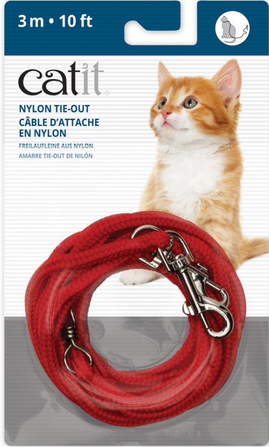 Câble d’attache en nylon Catit, rouge