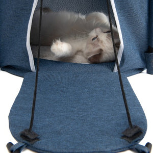 Château Vesper, bleu, Diam. 48 cm (19 po) x H. 83 cm (33 po)