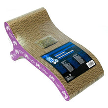 Charger l&#39;image dans la galerie, Griffoir Catit Style avec herbe à chats, forme de fauteuil, motif Butterfly violet
