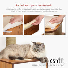 Charger l&#39;image dans la galerie, Meuble Catit Vesper Base Géante, noyer, 89 x 64 x 133 cm
