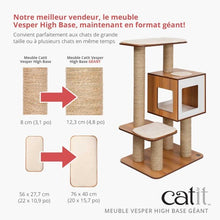 Charger l&#39;image dans la galerie, Meuble Catit Vesper Base Géante, noyer, 89 x 64 x 133 cm
