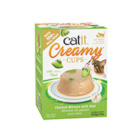 Mousse Catit Creamy Cups, Poulet avec kiwi, 4 x 25 g