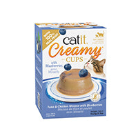 Charger l&#39;image dans la galerie, Mousses Catit Creamy Cups, Thon et poulet avec bleuets, 4 x 25g
