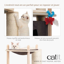 Charger l&#39;image dans la galerie, Arbre à chat Catit Vesper, moyen, 72 x 57,5 x 124,5 cm (28,3 x 22,6 x 49 po)
