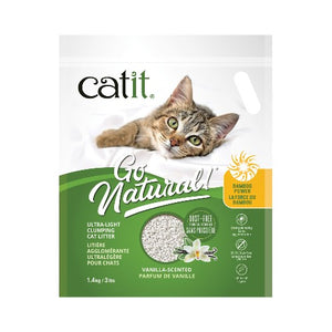 Litière agglomérante Ultralégère Go Natural! Catit parfum de vanille