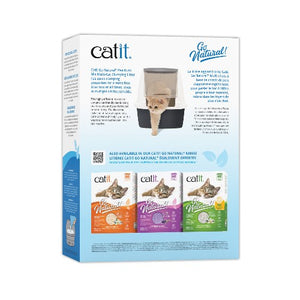 Litière agglomérante Multi-Chats Go Natural! Catit, Mélange cosses de pois et bentonite, parfum de vanille, boîte de 6.4kg