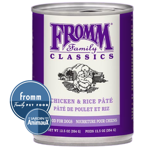 Conserve pour chien FROMM CLASSICS - Caisse de 12- POULET