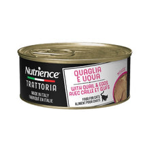 Charger l&#39;image dans la galerie, Conserve pour chat Nutrience Trattoria 85 gr - Mousse aux caille avec oeufs
