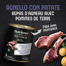 Charger l&#39;image dans la galerie, Conserve pour chien Nutrience Trattoria 400 gr - Pâté à l&#39;agneau avec pommes de terre
