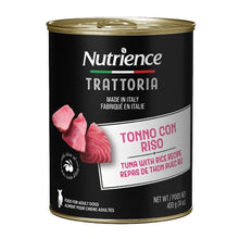Charger l&#39;image dans la galerie, Conserve pour chien Nutrience Trattoria 400 gr - Pâté au thon avec riz
