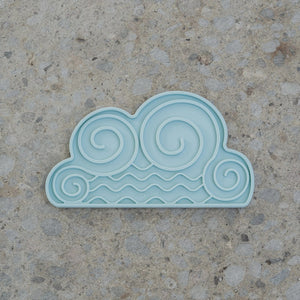 Dexypaws Tapis de léchage stimulant - Forme de nuage - Bleu ciel