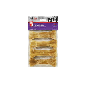 Os pressés Dogit en cuir brut à 100 %, 12,7 cm (5 po), paquet de 4
