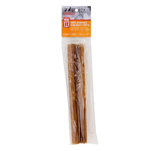 Rouleaux Dogit en cuir brut 100%, 25,3 cm (10 po), paquet de 2