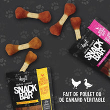 Charger l&#39;image dans la galerie, Dogit Gâteries Snack Bar - Pilons de canard et peau de bœuf - 7,5 cm - 100 gr
