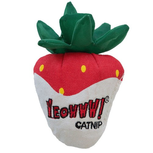 Ducky World Jouet d'herbe à chat YEOWWW! - Fraise au chocolat blanc