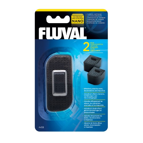 Cartouche de charbon pour nanoaquarium Fluval, paquet de 2