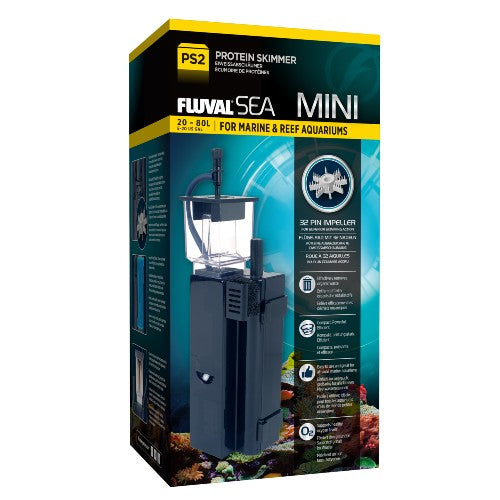 Écumoire de protéines Mini Fluval Sea, pour aquariums de 20 à 80 L (de 5 à 10 gal US), noire