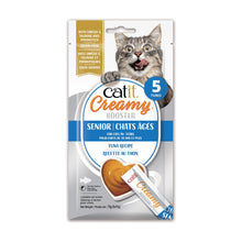 Load image into Gallery viewer, Gâterie à lécher Catit Creamy Booster pour chats âgés - Recette au thon - Paquet de 5
