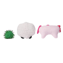 Charger l'image dans la galerie, Hugsmart "Meow Buddies" Jouet en peluche avec herbe à chat - Trio Balle, mouton &amp; cochon

