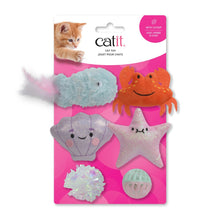 Load image into Gallery viewer, Jouet Catit pour chats - Créatures de la mer - Paquet de 6
