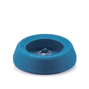 Kurgo Bol à eau en silicone pour voiture anti éclaboussures Wander, Bleu