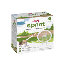 Load image into Gallery viewer, Living World Roue d’exercice SPRINT 1 - Blanche avec support en métal
