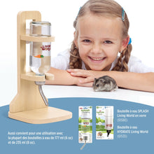 Load image into Gallery viewer, Living World Support en bois SPLASH  pour bouteille à eau - 14 x 12 x 28 cm
