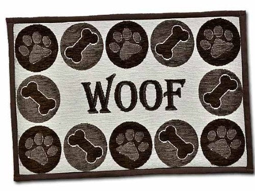 Loving Pets Bella - Tapis avec motif Woof brun