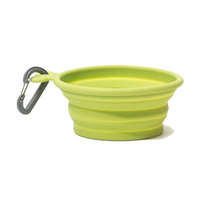 Messy Mutts Bol en silicone rétractable, Vert
