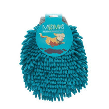 Load image into Gallery viewer, Messy Mutts Gant de toilettage en microfibre chenille - Bleu
