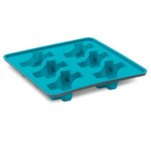 Load image into Gallery viewer, Messy Mutts Moule à sucettes glacées en silicone avec cadre (6 friandises) - Bleu
