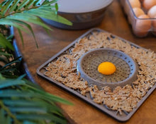Charger l&#39;image dans la galerie, Messy Mutts Tapis d&#39;alimentation thérapeutique en silicone avec bol intégré, Melon
