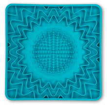 Charger l&#39;image dans la galerie, Messy Mutts Tapis d&#39;alimentation thérapeutique en silicone avec bol intégré, Bleu
