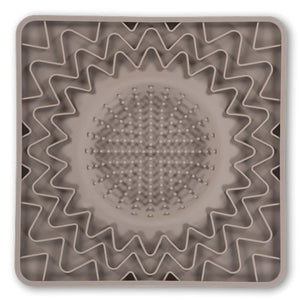 Messy Mutts Tapis d'alimentation thérapeutique en silicone avec bol intégré, Gris