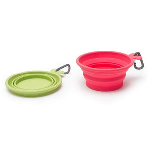Messy Mutts Bol en silicone rétractable, Pastèque