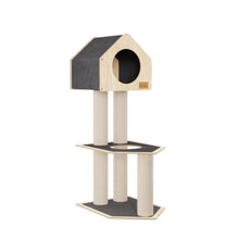 Load image into Gallery viewer, Noba Arbre à chat Condo Deluxe avec corde Fique de haute qualité - Gris
