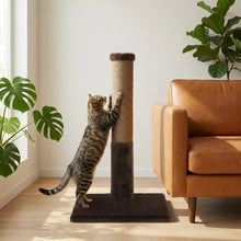 Load image into Gallery viewer, Noba Classic griffoir 28" - Fausse fourrure brune \ corde de fique brune
