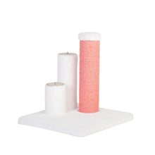 Charger l'image dans la galerie, Noba Evolution - 4 en 1 Griffoir Évolutif - Fausse fourrure blanche / Corde rose
