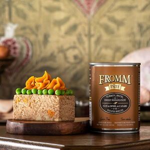 Conserve pour chien FROMM - Caisse de 12- PÂTÉ À LA DINDE, CANARD ET POMME DE TERRE DOUCE Sans Grains