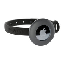 Charger l&#39;image dans la galerie, Nuvuq Collier ajustable avec attache de sécurité pour chat - Noir - Avec étui pour &quot;Airtag&quot; gris
