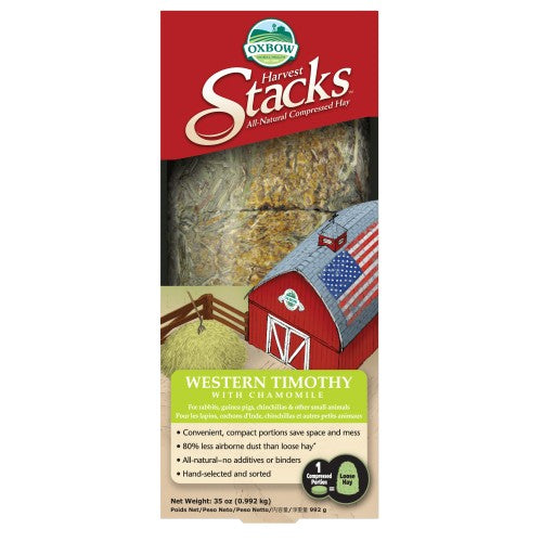 Oxbow Harvest Stacks - Foin Timothy occidental et camomille compressé 35 oz
