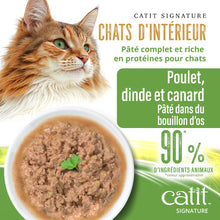 Load image into Gallery viewer, Pâté Catit Signature - Poulet, dinde et canard dans du bouillon d’os - Chats d’intérieur
