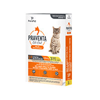 Traitement Parapet Praventa, chats de petite taille, 3 ou 6 tubes