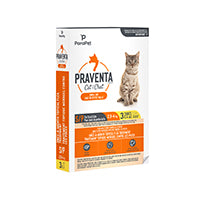 Traitement Parapet Praventa, chats de petite taille, 3 ou 6 tubes