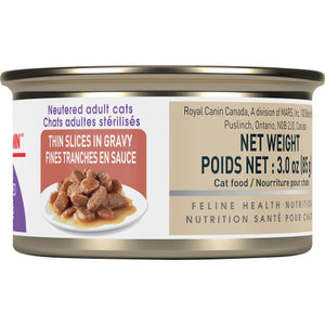 Conserve pour chat Royal Canin - Fines tranches en sauce chat stérilisé