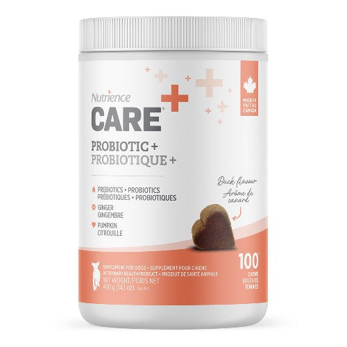 Suppléments Nutrience Care pour chiens - Probiotique+ - 100 bouchées tendres 400 gr