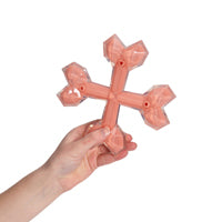 Charger l&#39;image dans la galerie, Os croisés Duo Zeus, parfum de poulet, corail, 15 cm (6 po)
