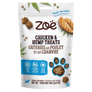 Gâteries Zoë pour chiens, poulet et chanvre, 150 g (5,3 oz)