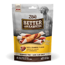 Charger l&#39;image dans la galerie, Torsades Better Than Rawhide Zoë pour chiens, canard et canneberges, 152 g
