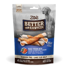 Charger l'image dans la galerie, Torsades Better Than Rawhide Zoë pour chiens - Poulet rôti avec thym et romarin - 152 gr
